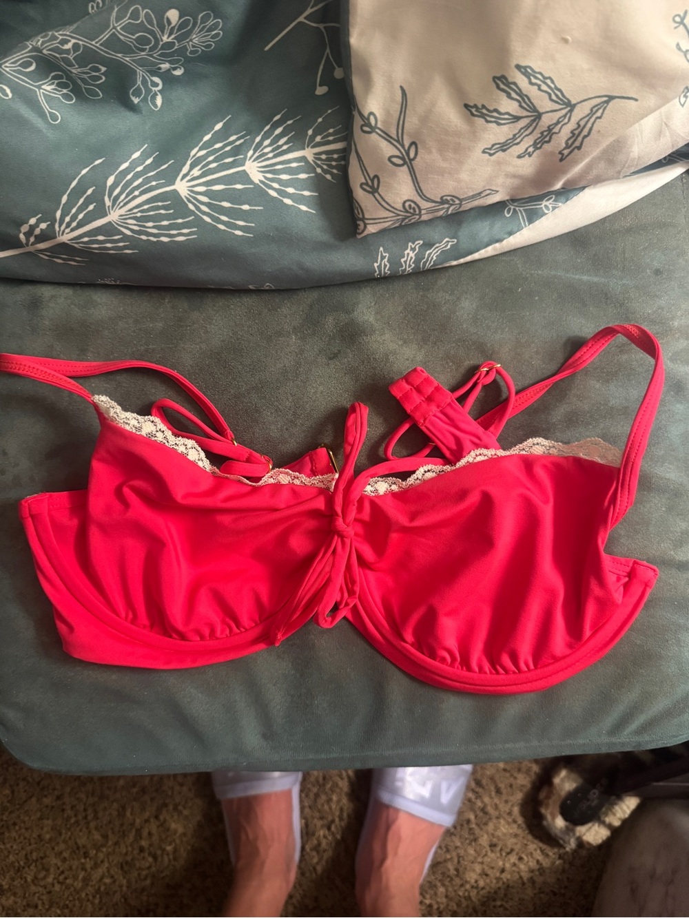 New Maaji Cherry Crush Karl Unmolded Bikini Top - Picture 7 of 7